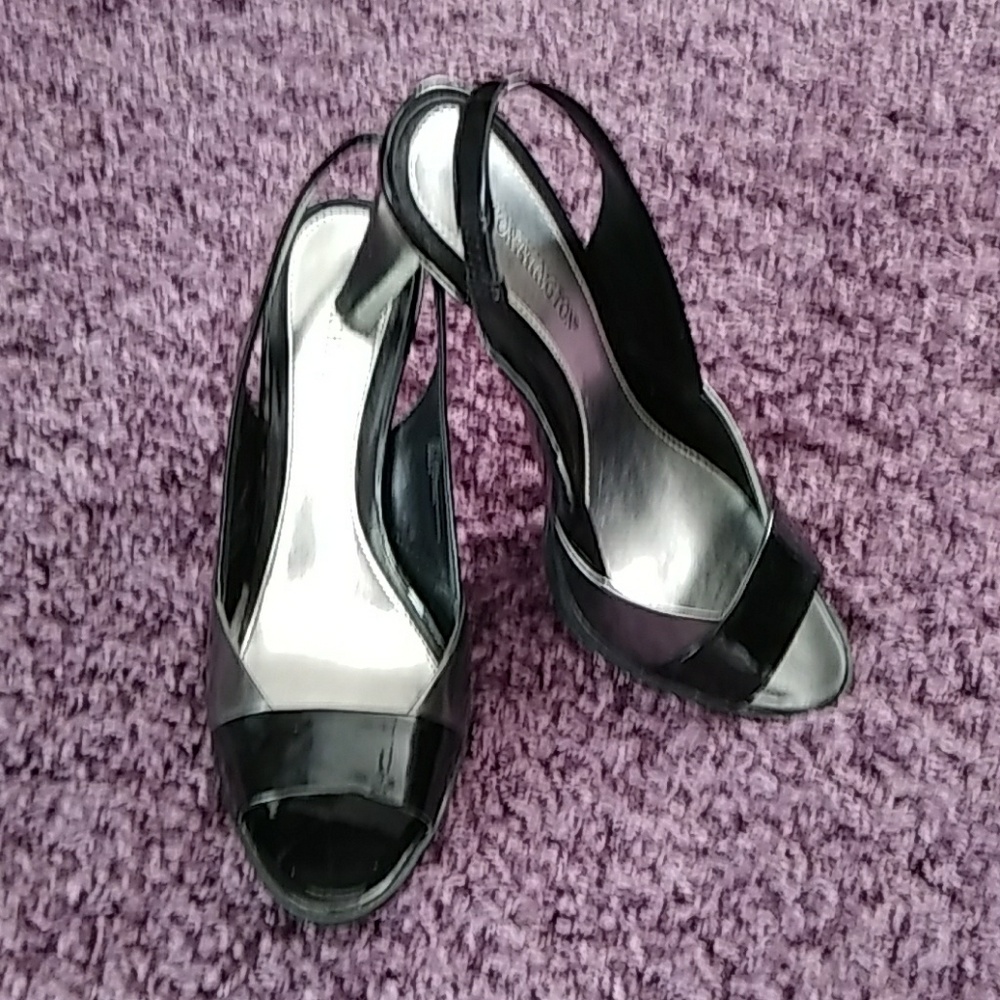 Pumps, slingback, open-toe